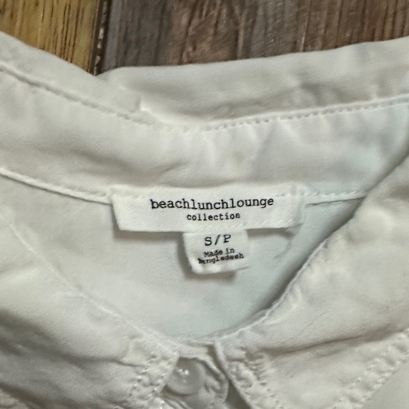 Beachlunchlounge White Button-Down Casey Shirt Small - Picture 4 of 7